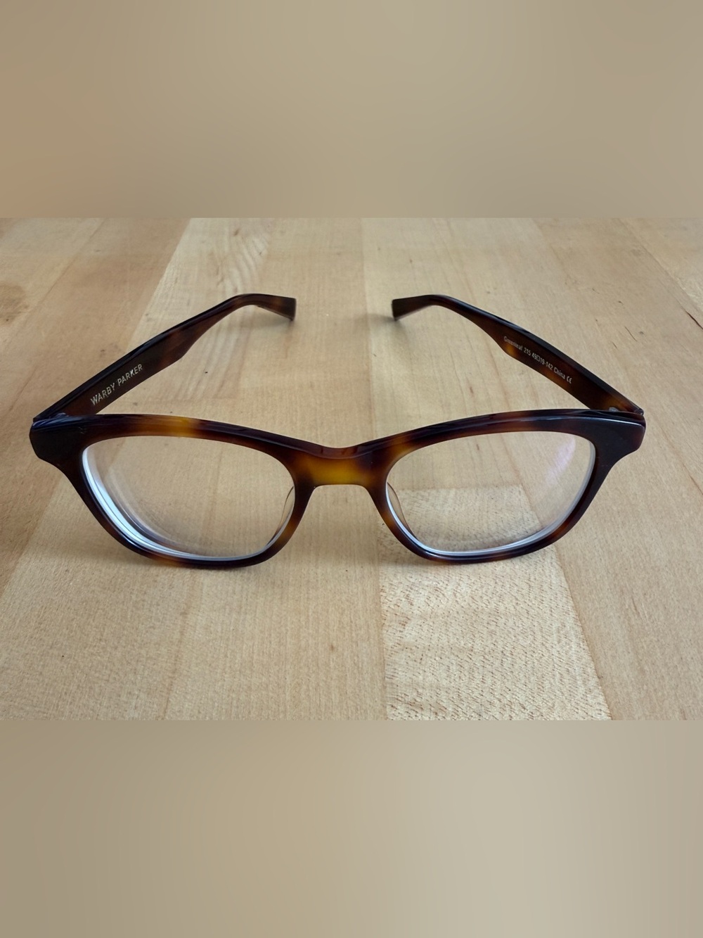 Warby Parker 🐢Eyeglasses Frames Greenleaf 215 Tortoiseshell Square 49-19-142 EUC